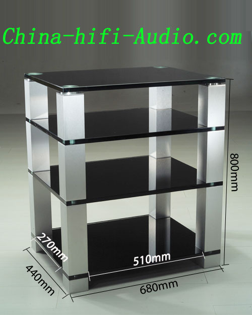E&T HF684 Tempered Glass Cabinet Racks for Hifi Audio Equipments - Click Image to Close